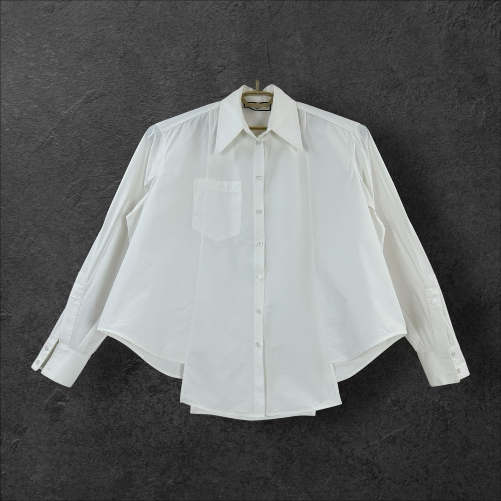 Elleme Paris SH012 Oversized White Shirt EU 40 US Sz 8 (M) 100% Cotton Portugal